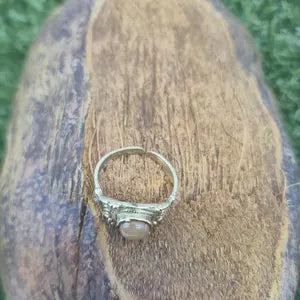 Carnelian Crystal Adjustable Brass Ring for Women