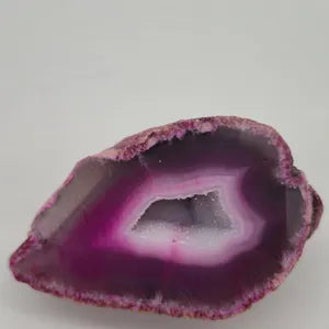 Pink  Geode Agate with Crystal Quartz Cave