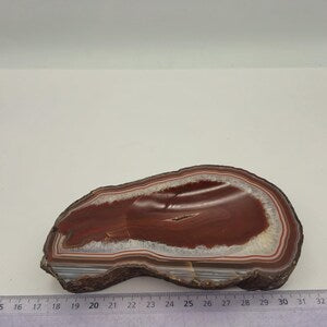 Natural Brown Agate Ashtray with Quartz - 471 gr