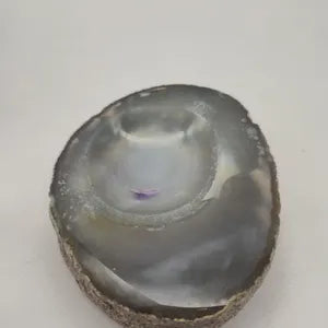 Natural Gray Agate Ashtray 449 gr – Crystal Smoking Decor
