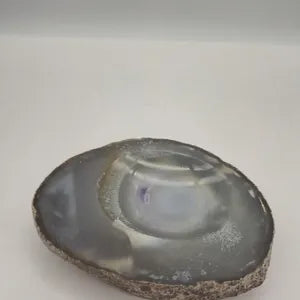 Natural Gray Agate Ashtray 449 gr – Crystal Smoking Decor