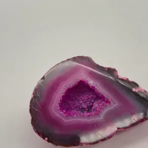 Pink  Geode Agate with Crystal Quartz Cave
