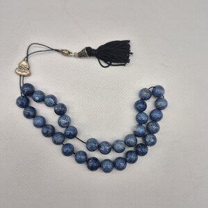 Blue Quartz Komboloi – Greek Worry Beads for Calm & Clarity