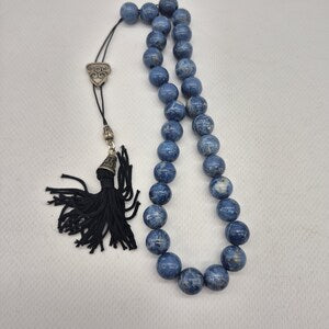 Blue Quartz Komboloi – Greek Worry Beads for Calm & Clarity