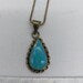 Amazonite Brass Pendant Cabochon Cut Healing Crystal