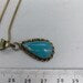 Amazonite Brass Pendant Cabochon Cut Healing Crystal