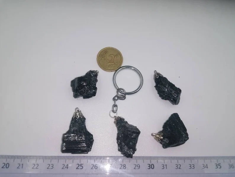 Natürlicher Pyrit-Kristall-Schlüsselanhänger