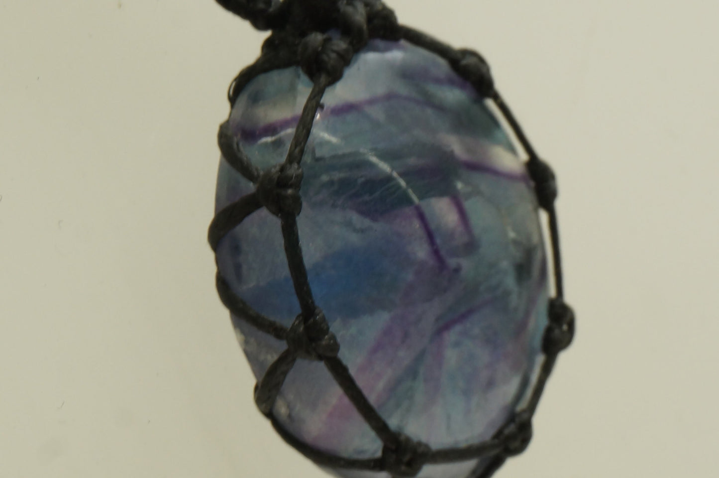 Fluorite multicolour-Cabochon-wrapped-Semiprecious stone-Handmade-Healing-Jewelry-Hippie style-Gift