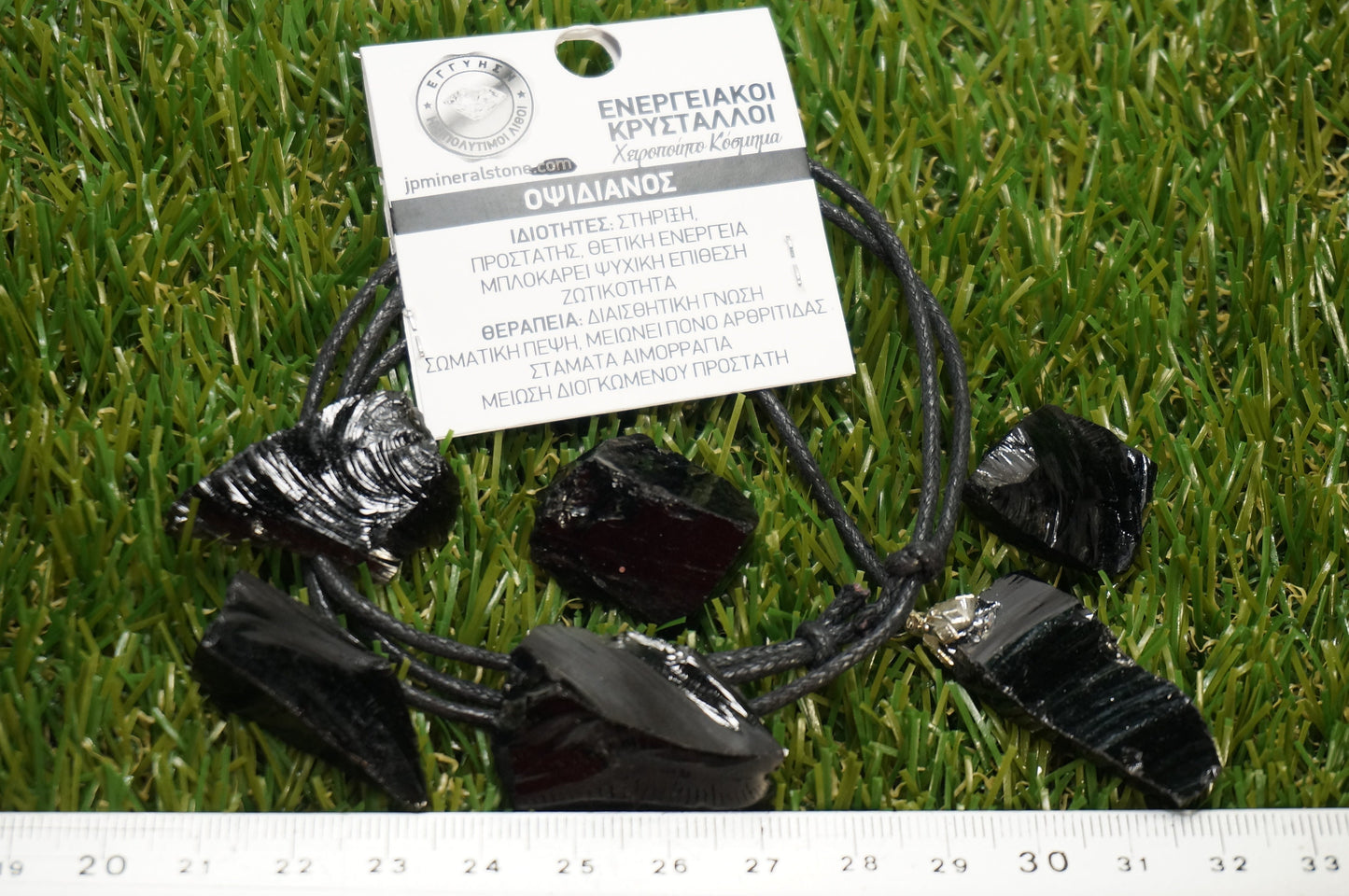 Natural Black Obsidian Necklace Healing Crystal Accessories Zodiac Mineral Stone