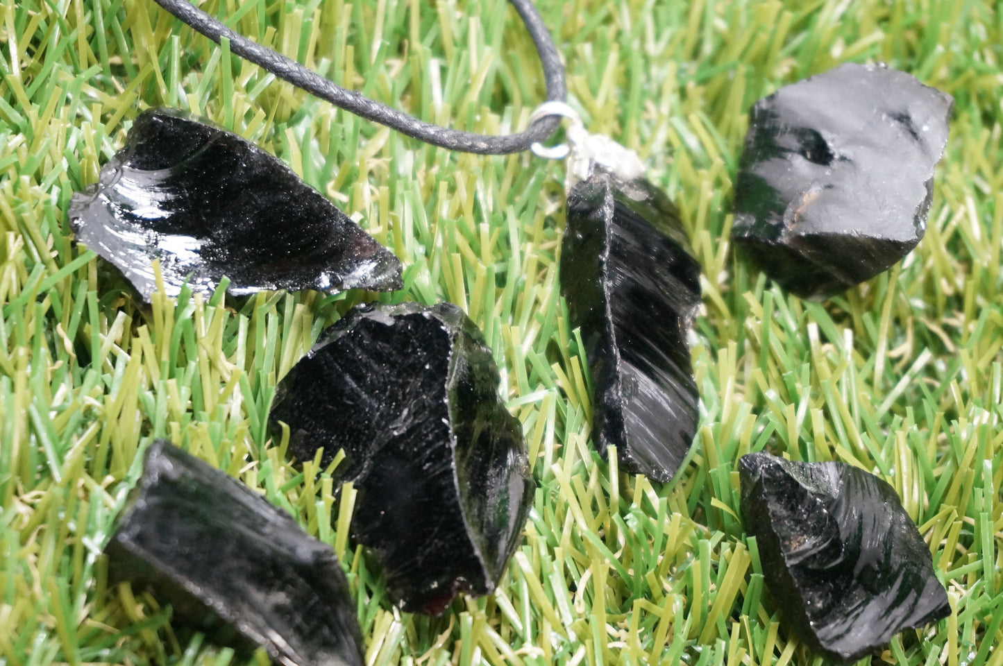 Natural Black Obsidian Necklace Healing Crystal Accessories Zodiac Mineral Stone