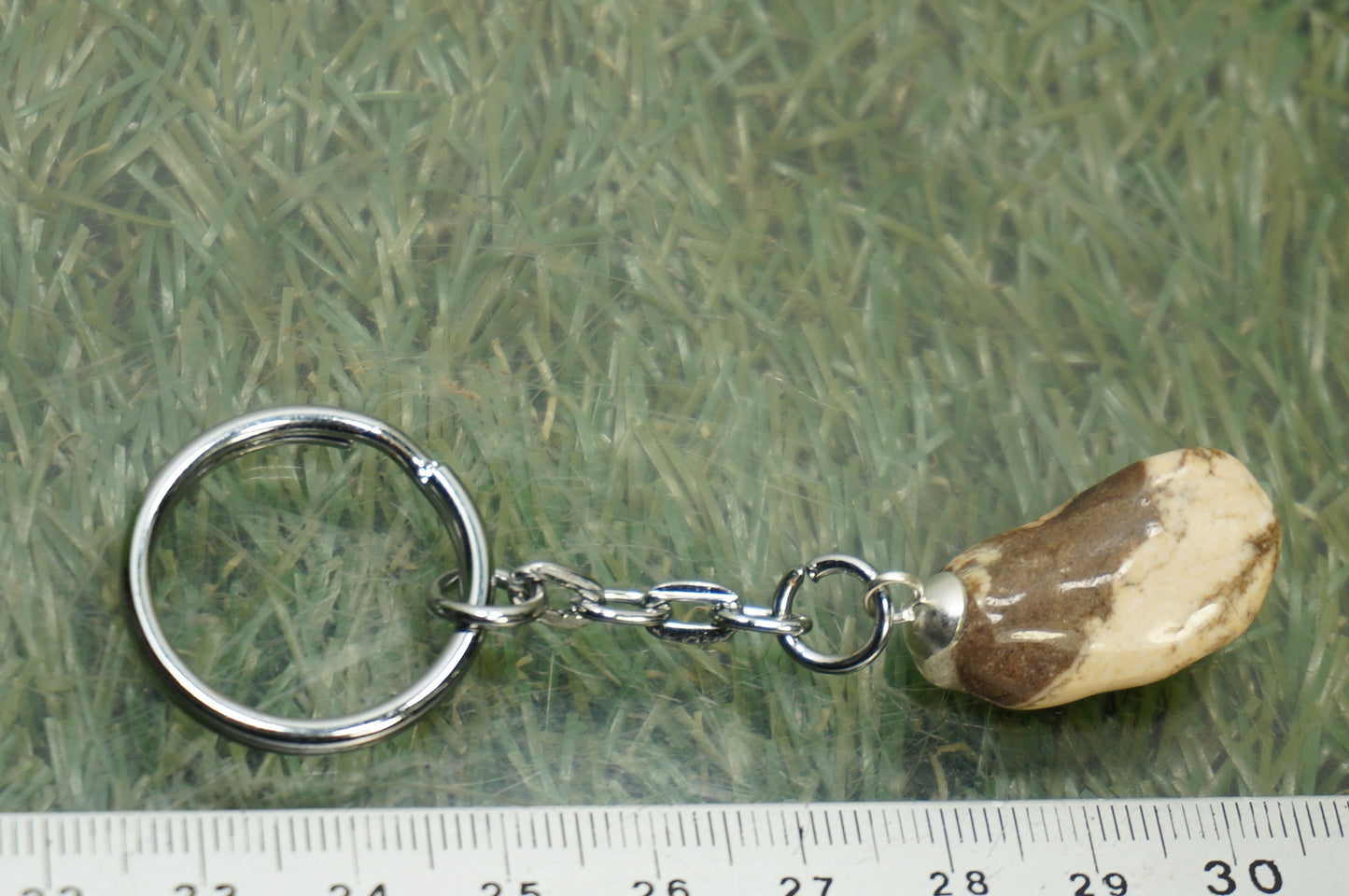 Jasper leopard Polished Keychain Healing Crystal Accessories Zodiac Mineral Stone