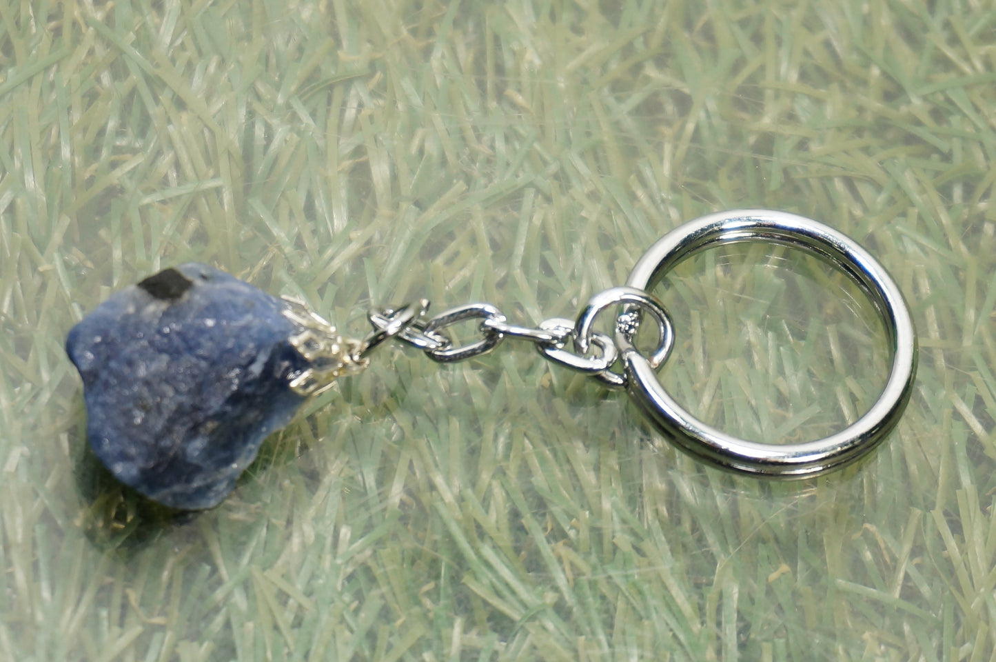 Natural Sodalite Crystal Keychain