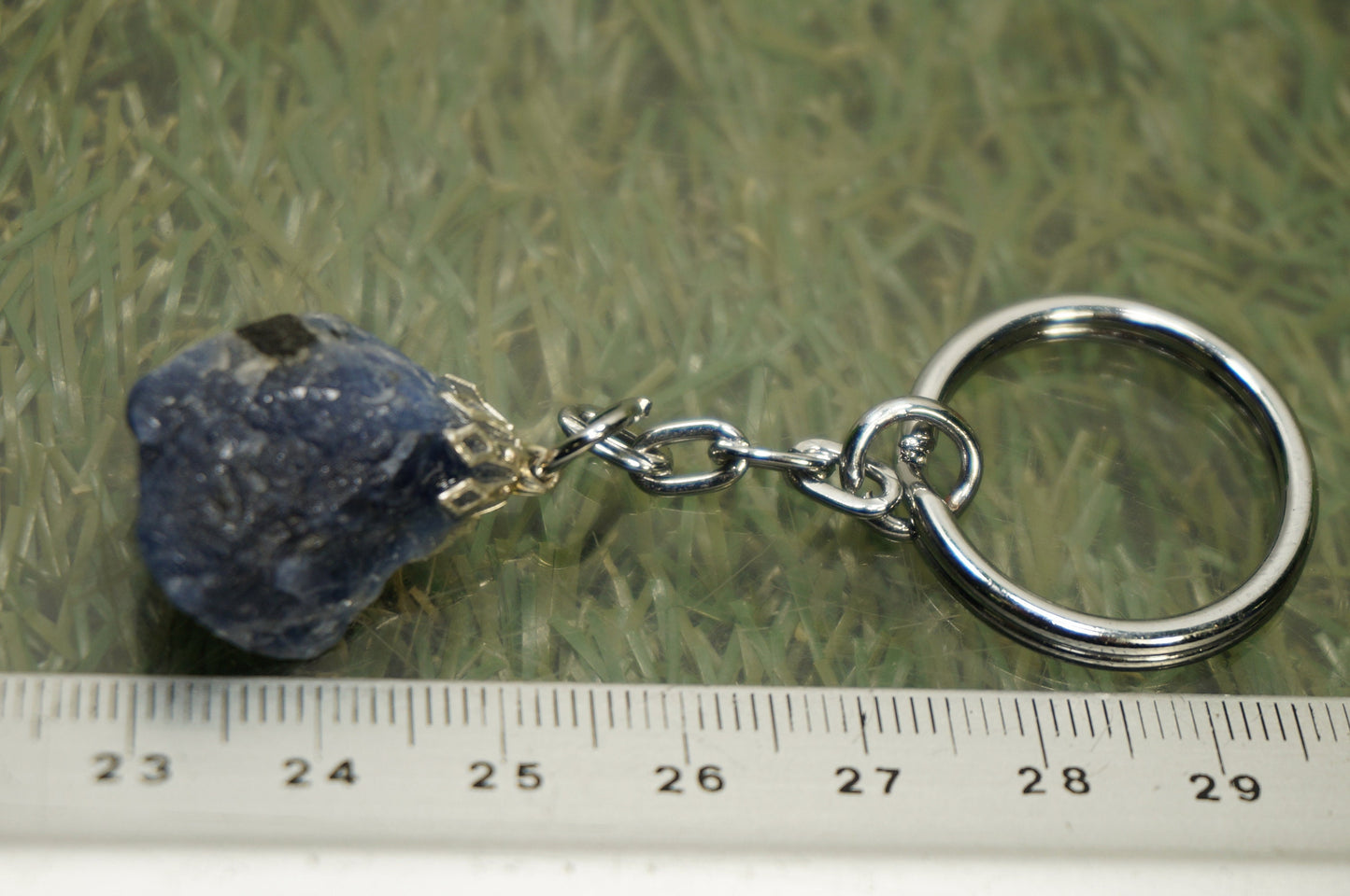 Natural Sodalite Crystal Keychain