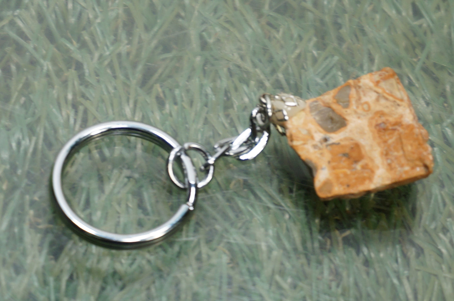 Natürlicher Leoparden-Jaspis-Kristall-Schlüsselanhänger