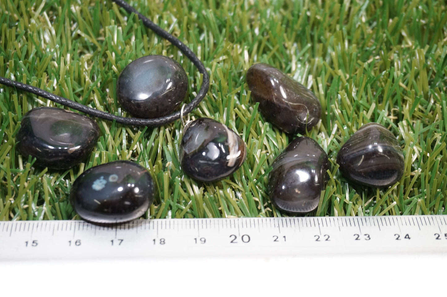 Natural Agate Black Necklace Healing Crystal Accessories Zodiac Mineral Stone