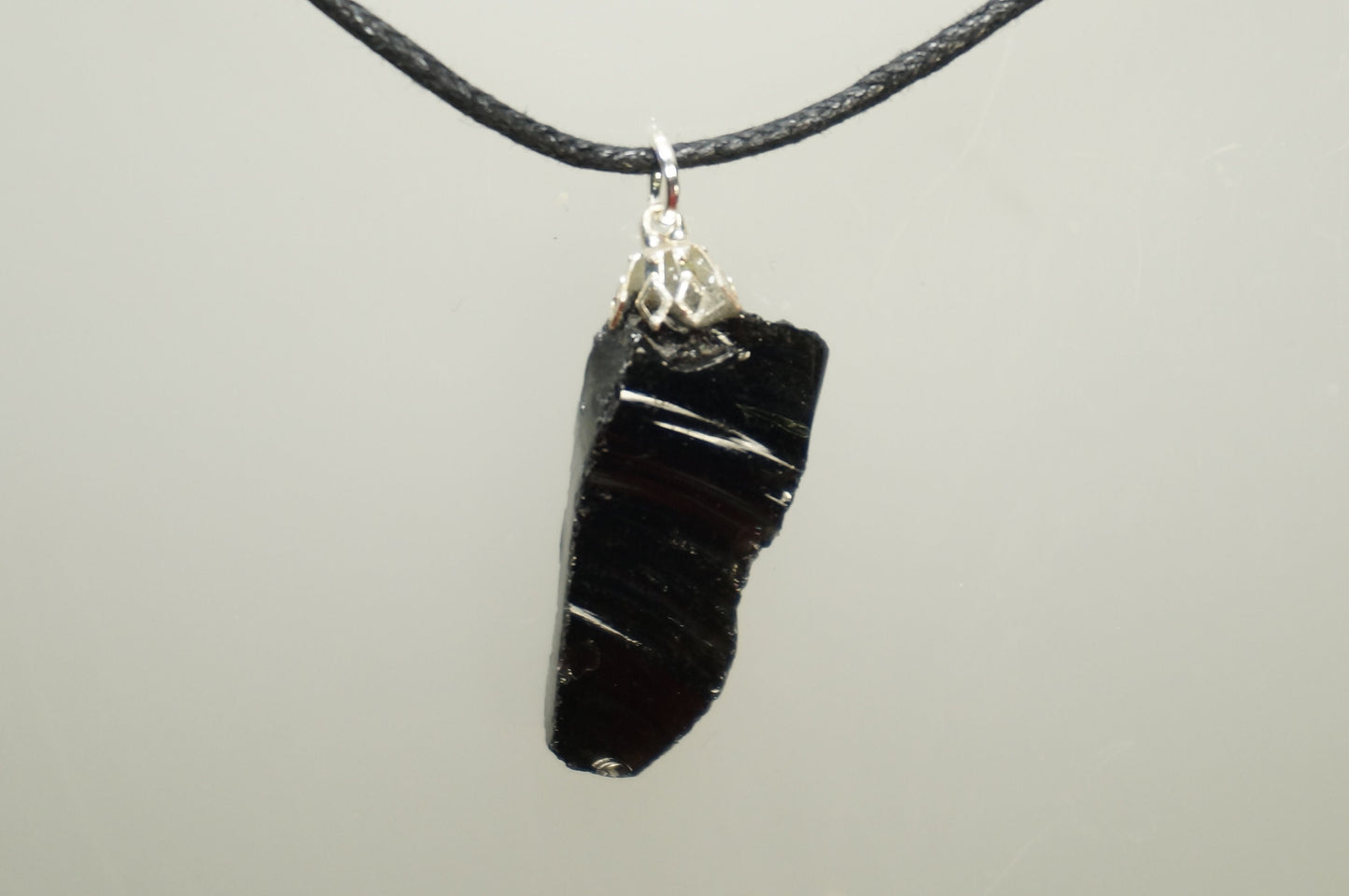 Natural Black Obsidian Necklace Healing Crystal Accessories Zodiac Mineral Stone