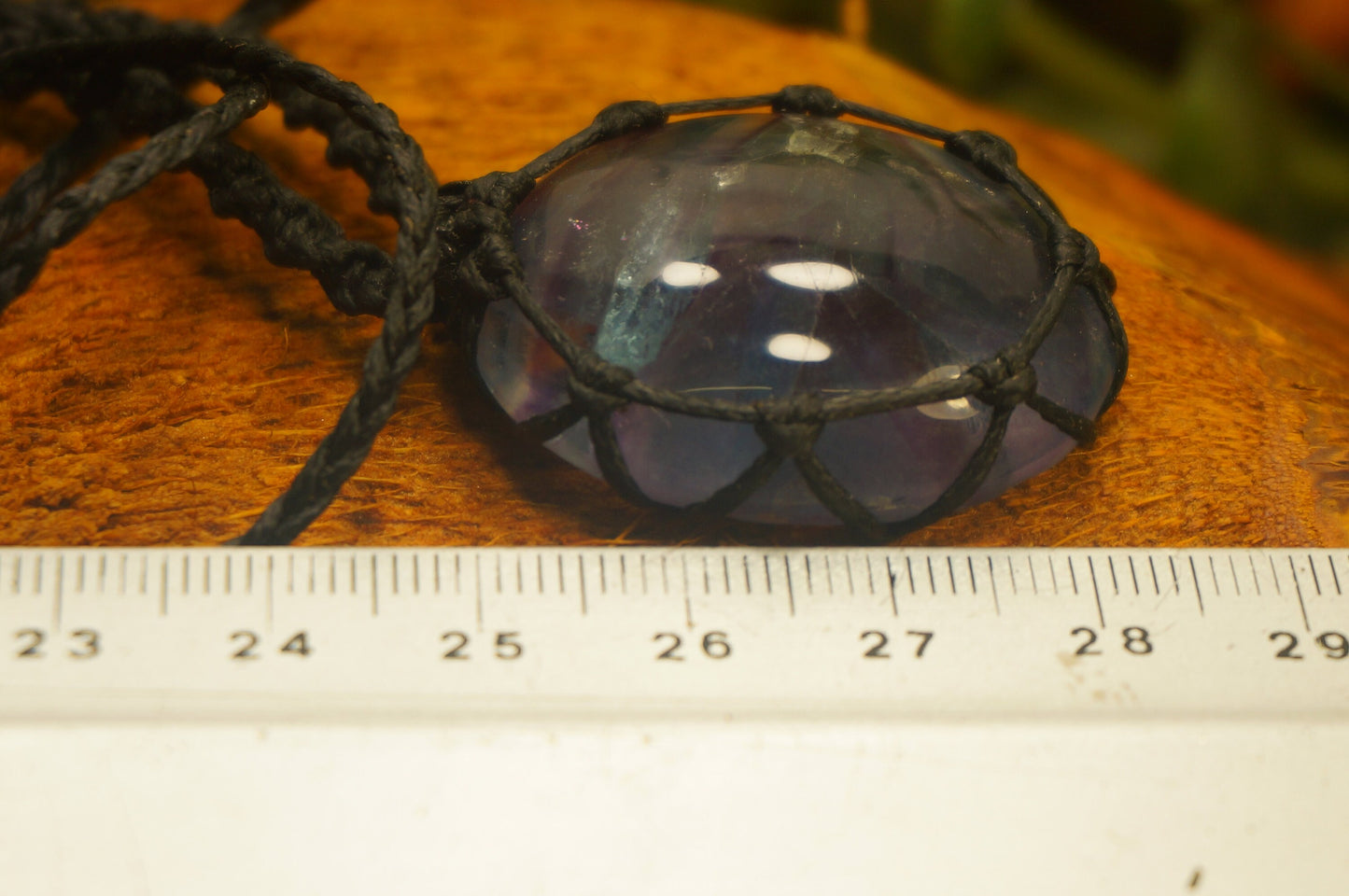 Fluorite multicolour-Cabochon-wrapped-Semiprecious stone-Handmade-Healing-Jewelry-Hippie style-Gift