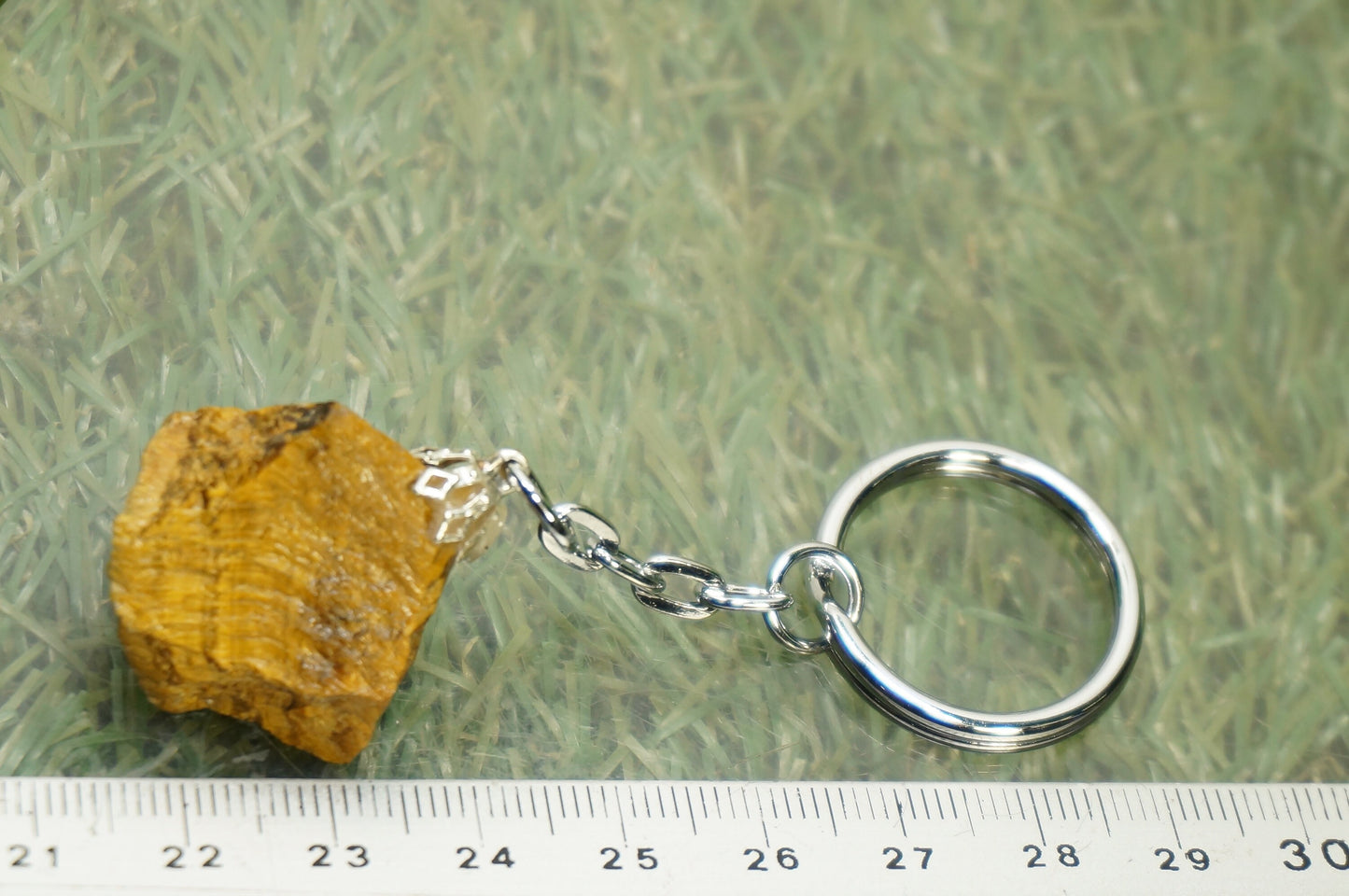Natural Tiger's Eye Crystal Keychain