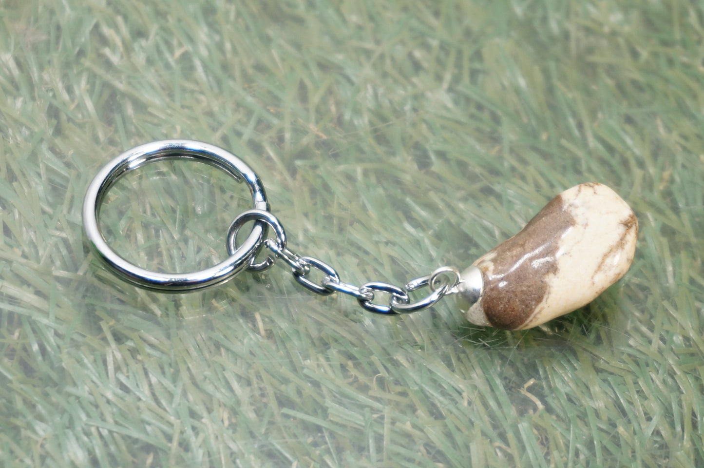 Jasper leopard Polished Keychain Healing Crystal Accessories Zodiac Mineral Stone