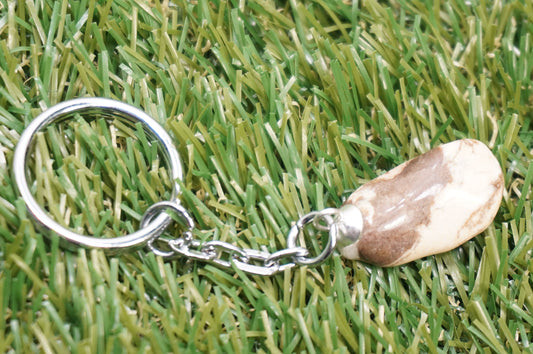 Jasper leopard Polished Keychain Healing Crystal Accessories Zodiac Mineral Stone