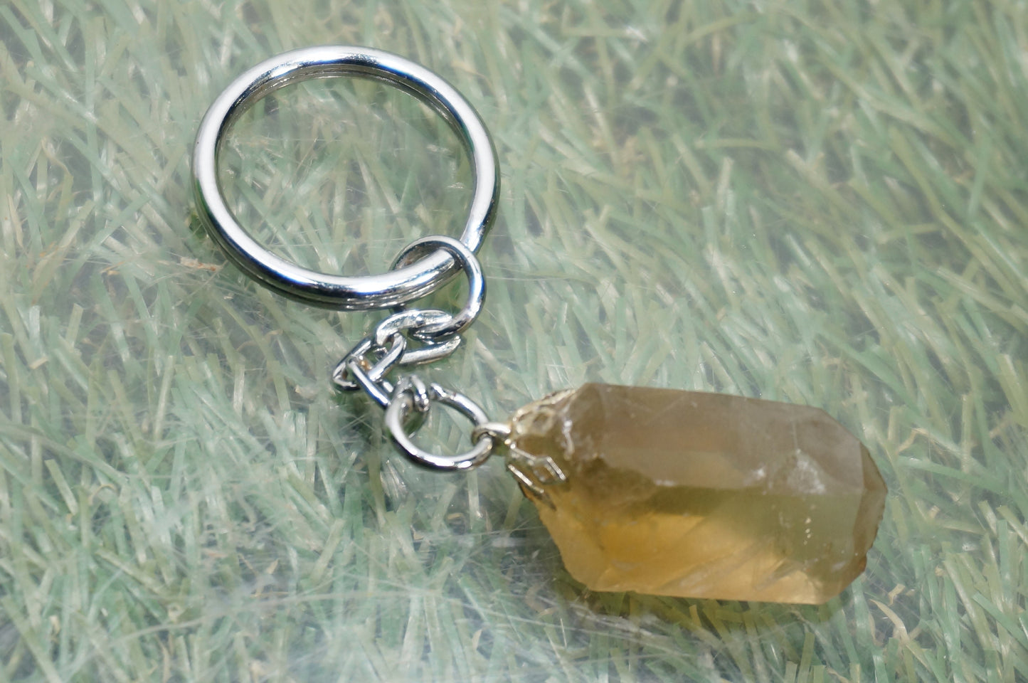 Smoked Quartz Keychain Healing Crystal Accessories Zodiac Mineral Stone