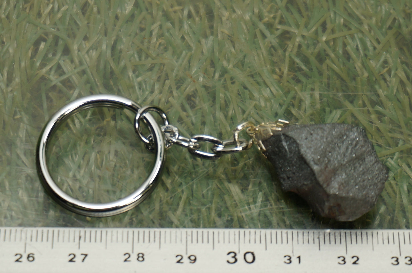 Natural Hematite Crystal Keychain