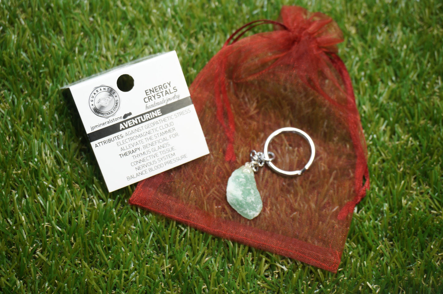 Natural Aventurine Crystal Keychain