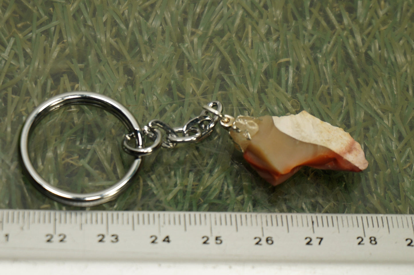 Natural Mookaite Jasper Crystal Keychain
