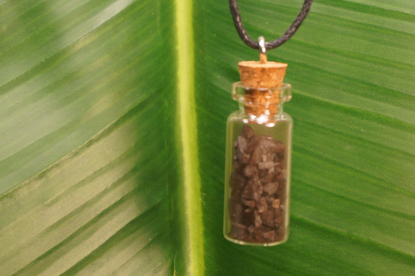 Natural Onyx Necklace Botτle Rough Mineral Stone Birthstone Brown Healing Therapy Gift Idea