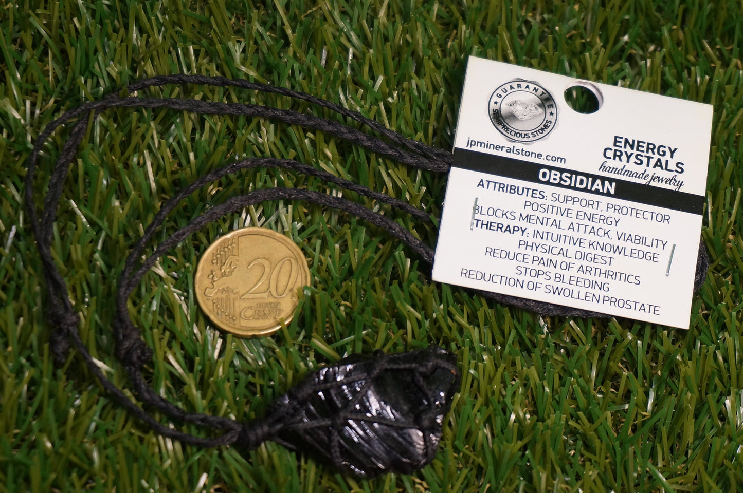 Black Obsidian Natural Crystal Necklace