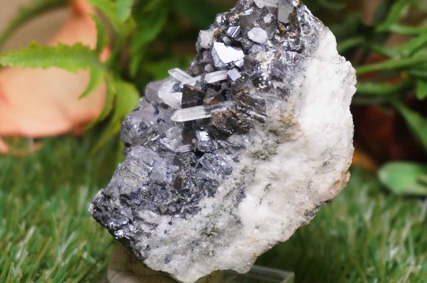Natural Galena cubes with  Quartz and Calcite - Amazing Collector's Piece Extra Quality