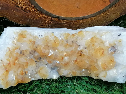 Citrine Yellow Crystal/Quartz (2) // Home Decor and Healing