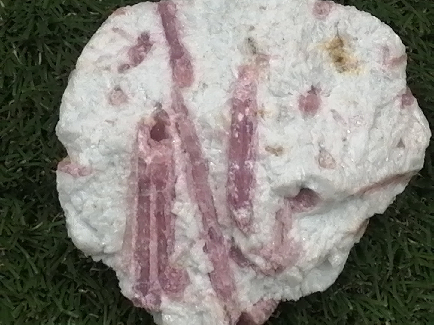 Pink Tourmaline Stripped Quartz Crystal // Home Decor and Healing