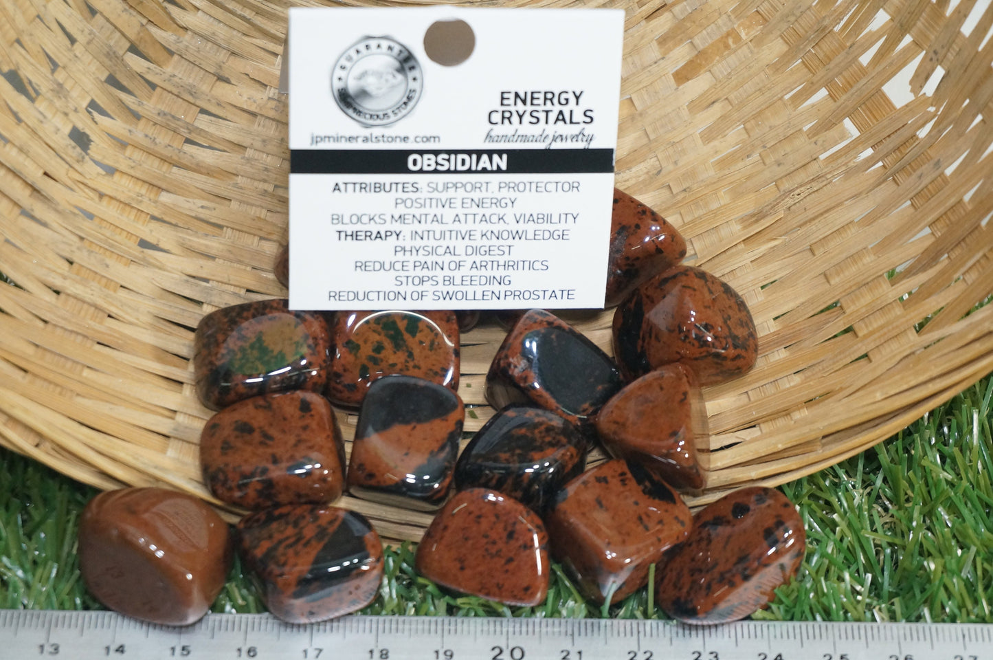 Natural brown obsidian specimen- Healing Stone- Chakras Reiki polished stone