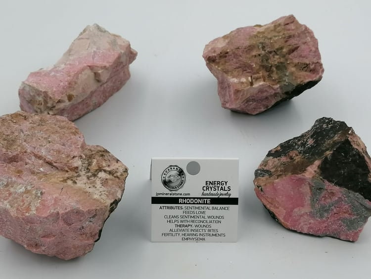Top Natural Crystal Rhodonite Collection Speciment Healing Stone Birtsthone Crystal Protection Decoration Mineral