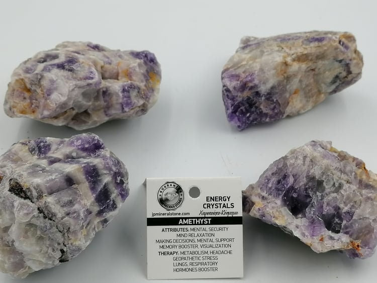 Natural Crystal Zebra Amethyst Collection Speciment Healing Stone Birtsthone Crystal Protection Decoration Mineral
