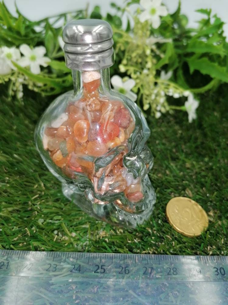 Natural Red chalcedony-cornioli crystal wishing bottle ,Crystal skeleton bottle,crystal stone,crystal quartz healing,healing stone