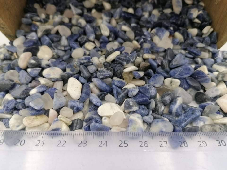 Sodalite Crystal Chips, Tumbled Healing Gemstone, New Age Polished Semi-Precious Rocks
