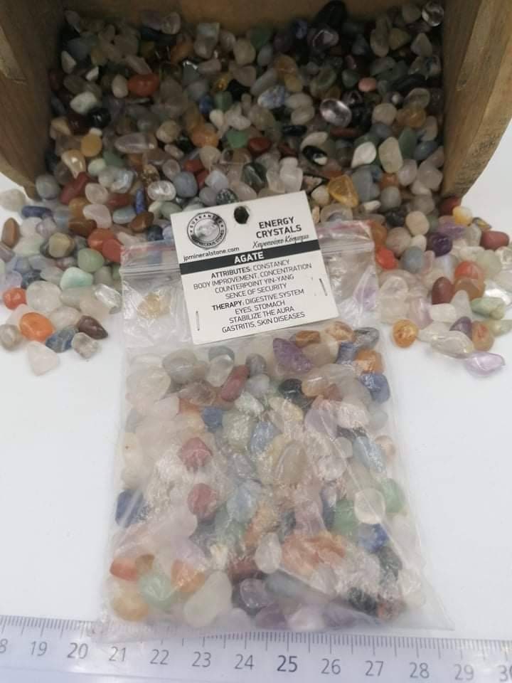 Mixed Polished Crystal Chips, Tumbled Healing Gemstone, New Age Polished Semi-Precious Rocks