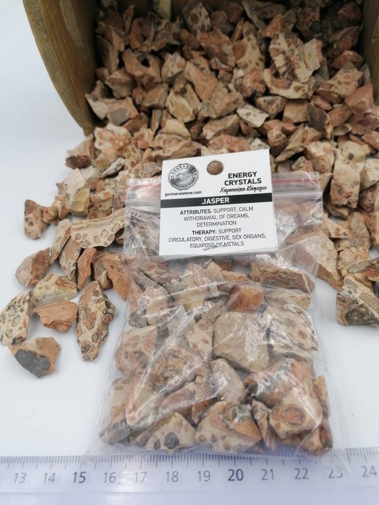 Jasper Crystal Chips, Tumbled Healing Gemstone, New Age Rough Semi-Precious Rocks