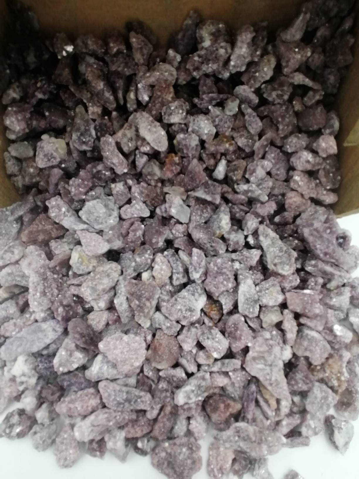 Pink Turmaline Lepidolite Crystal Chips, Tumbled Healing Gemstone, New Age Rough Semi-Precious Rocks