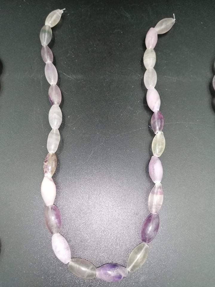 Fluorite lot pierced oval forms Crystal pierced(with hole)-Healing Gemstone-New Age Polished Semi-Precious Rocks for DIY Jewelry Making Bulk