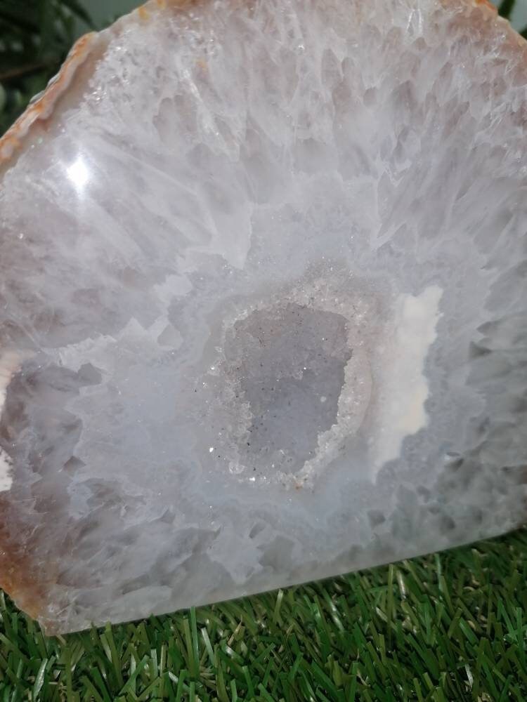 Φυσικός Αχάτης Γεωδών με Χαλαζία - Εκπληκτικό Συλλεκτικό Κομμάτι Έξτρα Ποιότητα