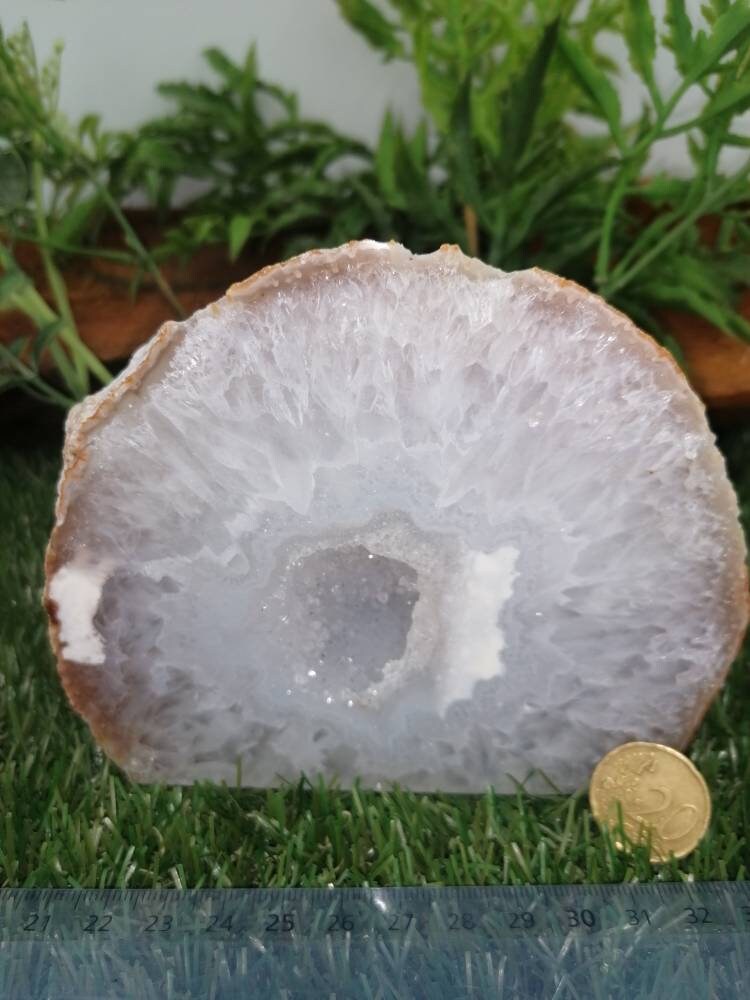 Φυσικός Αχάτης Γεωδών με Χαλαζία - Εκπληκτικό Συλλεκτικό Κομμάτι Έξτρα Ποιότητα