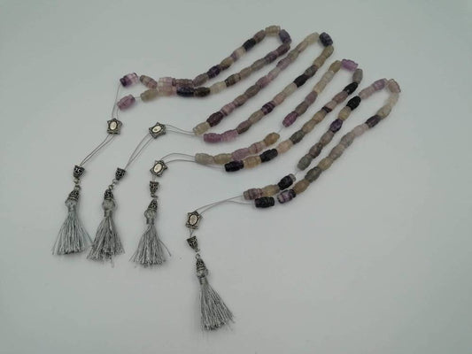 Fluorite-Handmade-Worry beads-Meander-Greek kompoloi-Greek coulture-Gift idea-Men's accessories