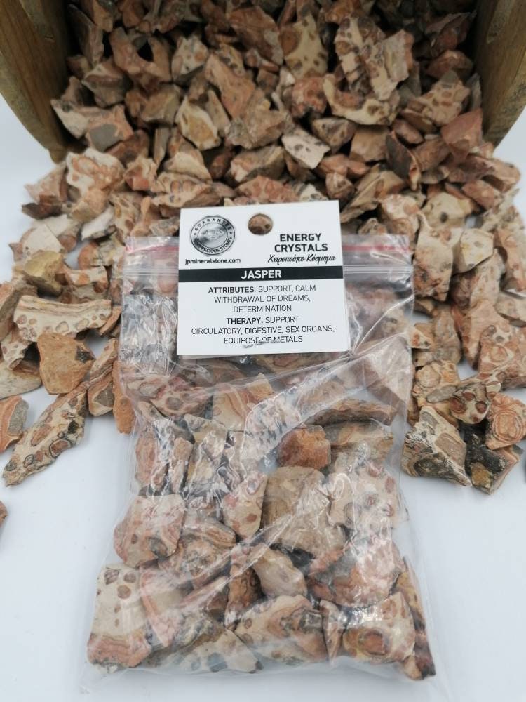 Jasper Crystal Chips, Tumbled Healing Gemstone, New Age Rough Semi-Precious Rocks
