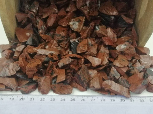 Obsidian Crystal Chips, Tumbled Healing Gemstone, New Age Rough Semi-Precious Rocks