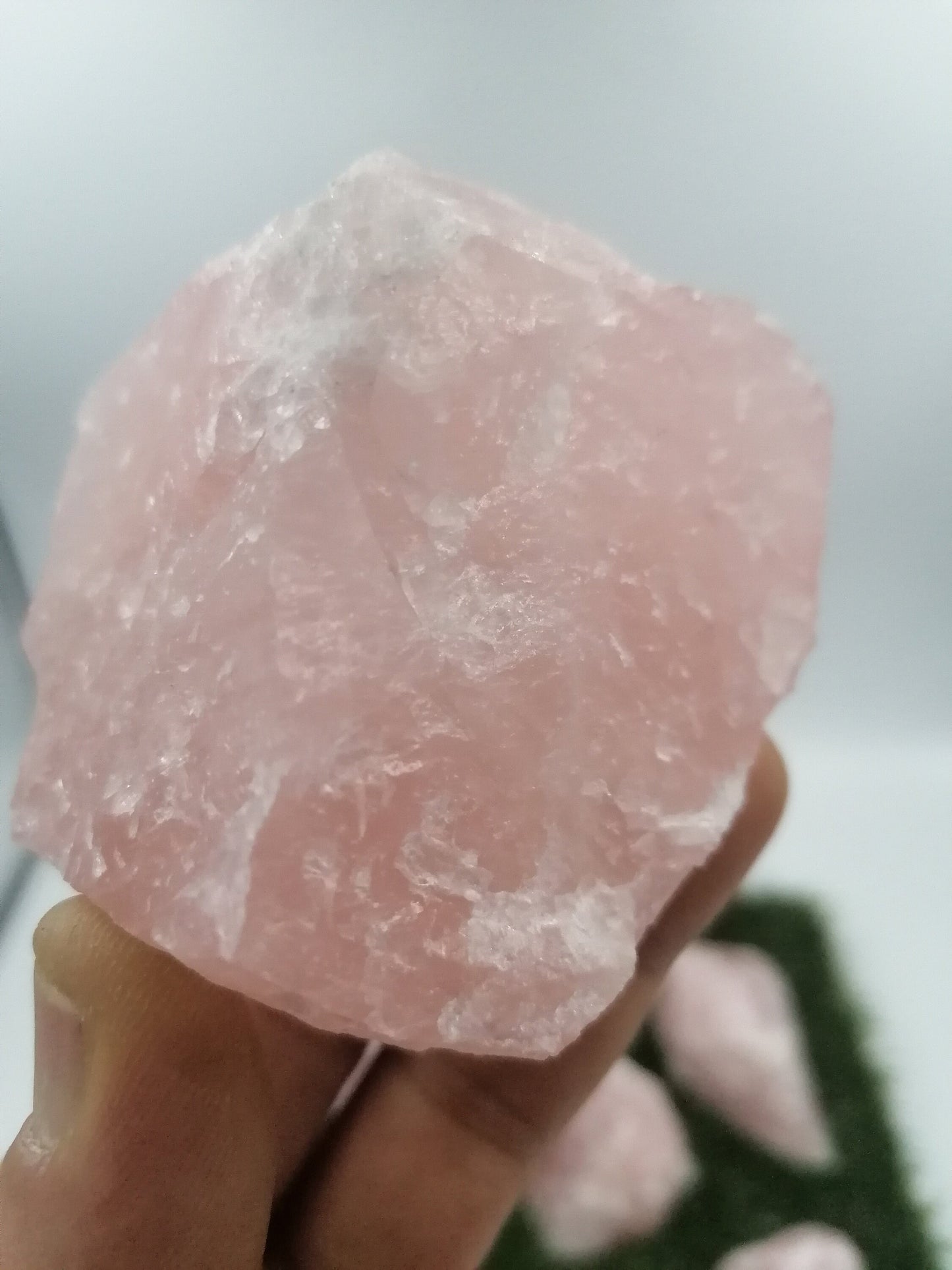 1 piece of crystal pink quartz rough mineral stone love crystals collection piece healing stones