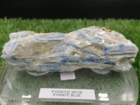 Natural Kyanite Blue Blades That Is Based On A Plexiglass Crystal Rough Stone Zodiac Mineral Stone