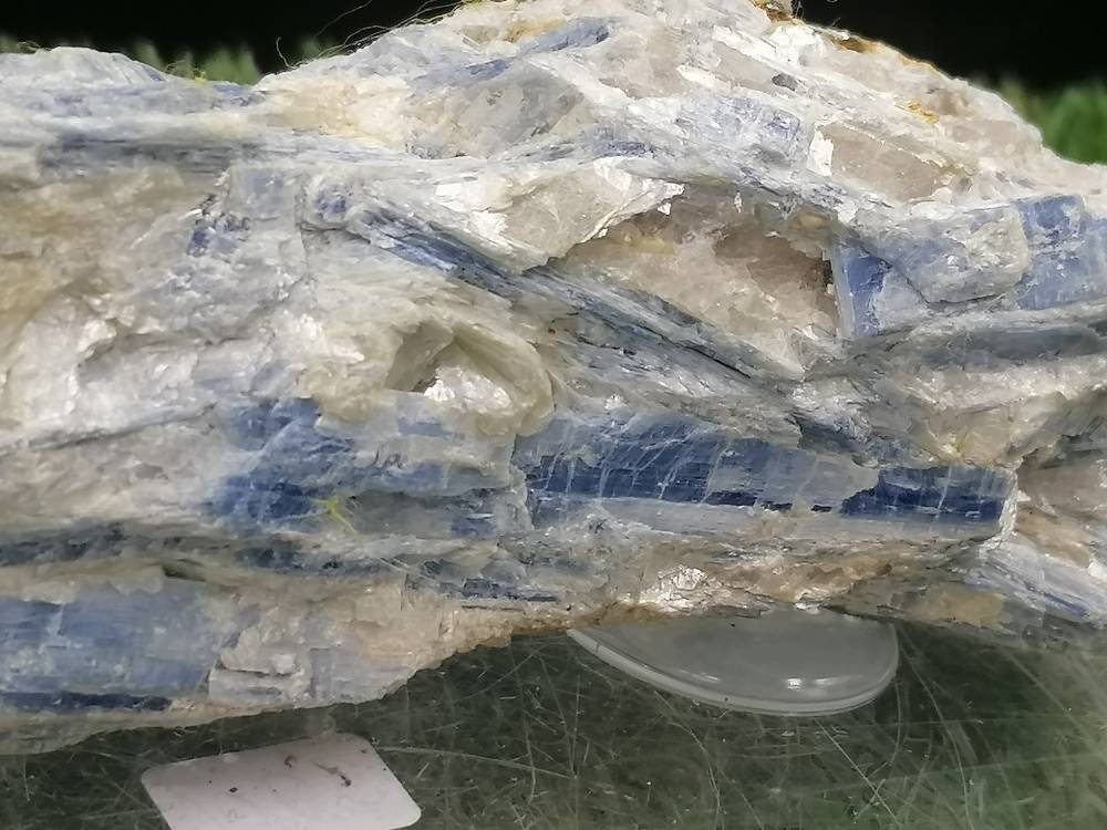 Natural Kyanite Blue Blades That Is Based On A Plexiglass Crystal Rough Stone Zodiac Mineral Stone